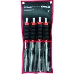 Jeu 4 Chasses Goupilles 350mm Manche Mousse Dt DRAKKAR TOOLS - 13519