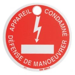 Macaron Signalétique Rond Pour Cadenas De Condamnation CAD-60 SAM OUTILLAGE - CAD60C